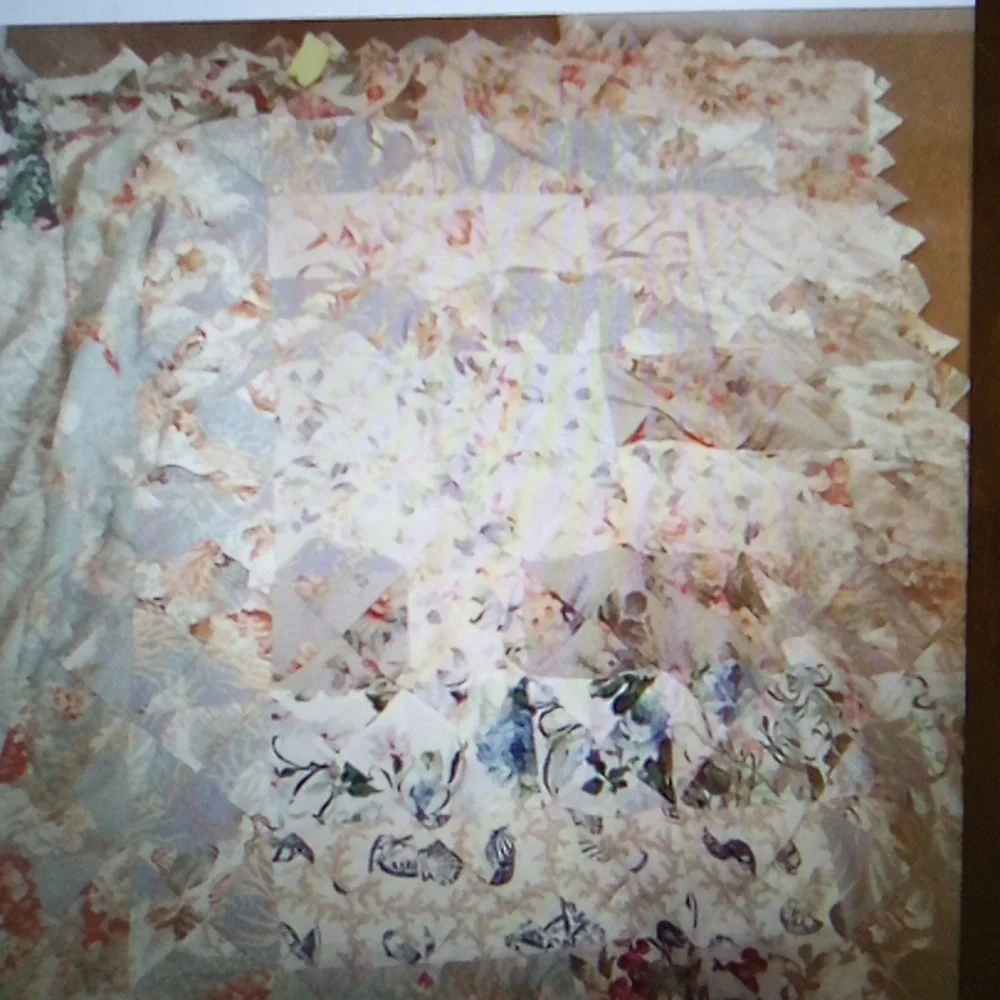 Colorful Patchwork Quilt (REVERSIBLE HANDMADE MULTICOLOR PREOWED SIZE 64 X 58